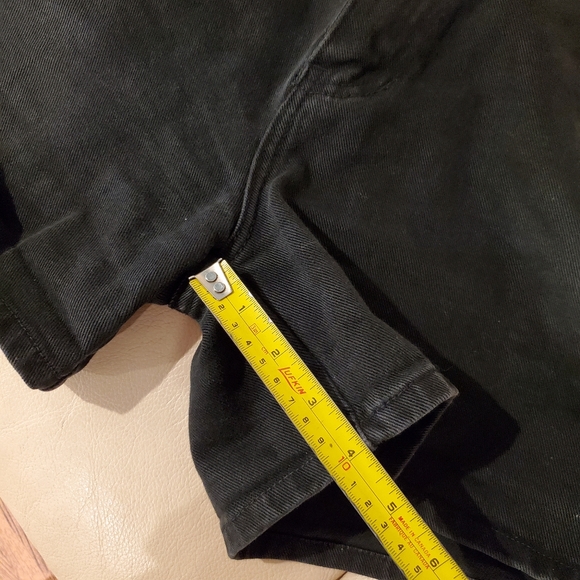 Vintage nevada sz 8 high waisted shorts black jean distressed grunge denim - Picture 14 of 16